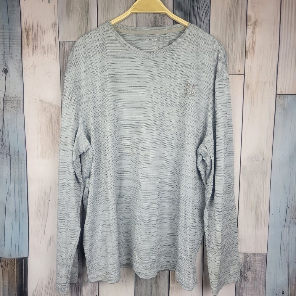 Reel Legends Heathered Gray Long Sleeve Fishing Shirt Size XXL